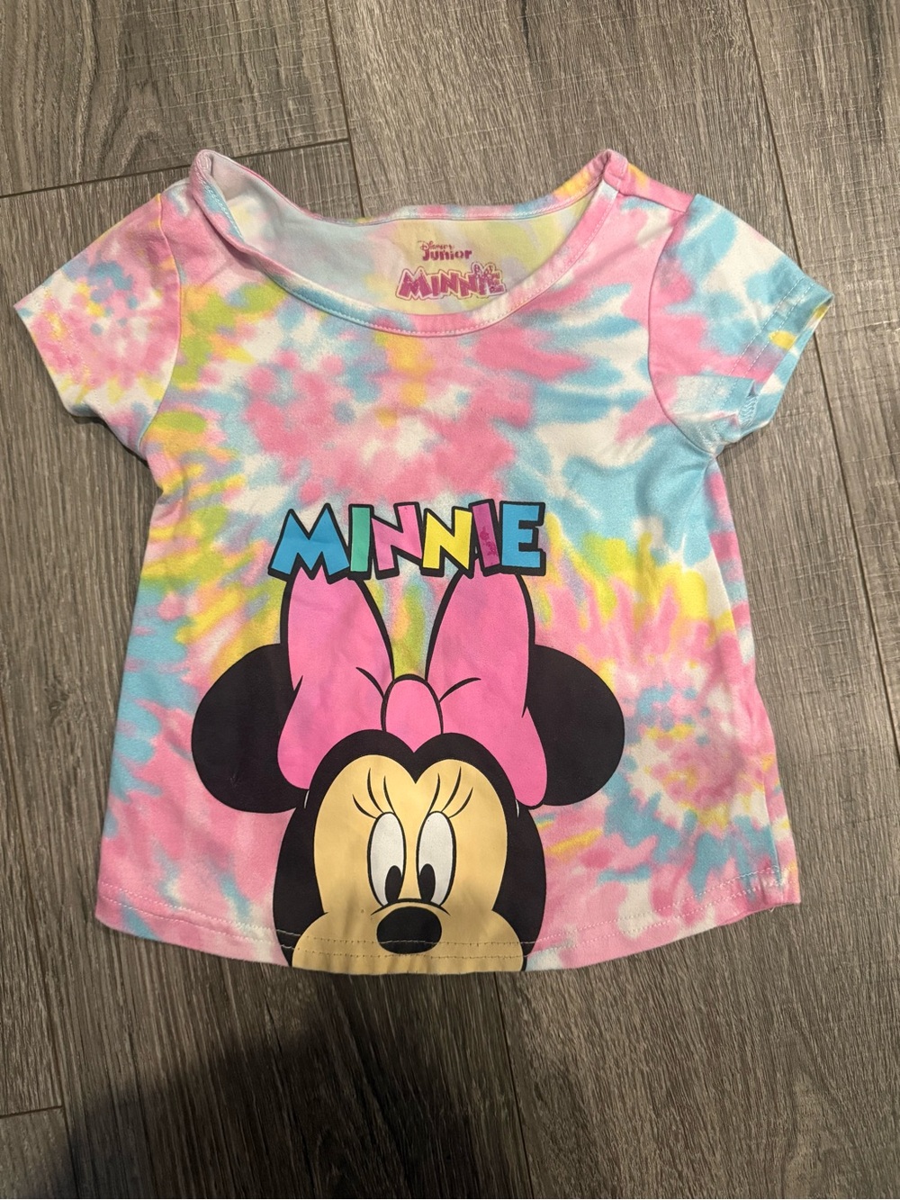 Disney Minnie Tie-Dye Tee in Pink, Blue & Yellow
